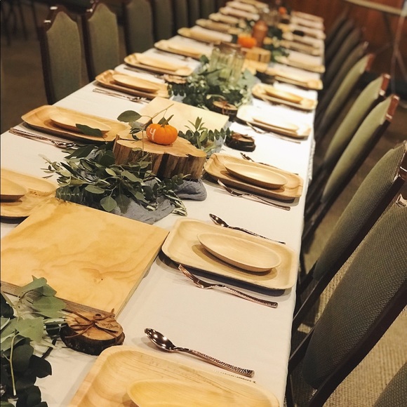 Dusty Blue Gauze Table Runners - Picture 3 of 6